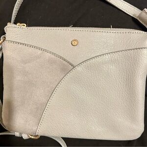 Lauren Conrad Elegant Gray Crossbody Bag - Faux Leather/Suede